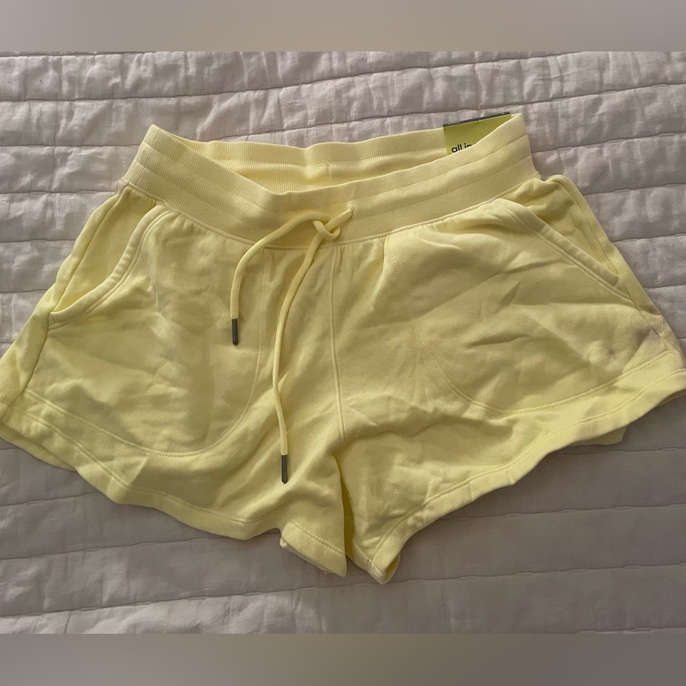 Yellow shorts in medium